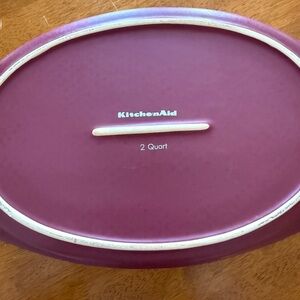 KitchenAid Oval Ceramic Baking Dish in Cranberry